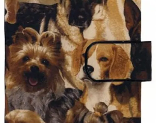 Adark brown dog
