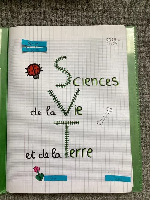Cahier de SVT 3e
