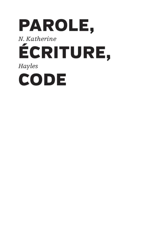 Ecriture la parole