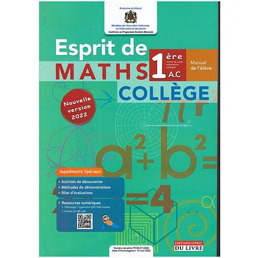 Esprit de maths 1AC