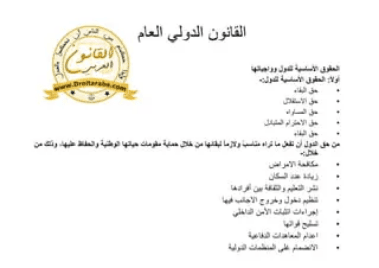 القانون الدولي العام مبادئ ومفاهيم اساسية