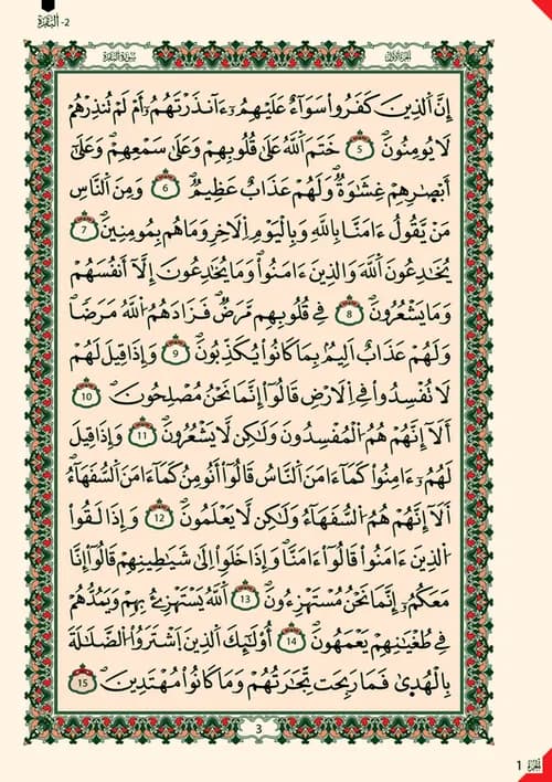 المصحف الشريف الميسر برواية ورش عن نافع مجلد مذهب/نصف