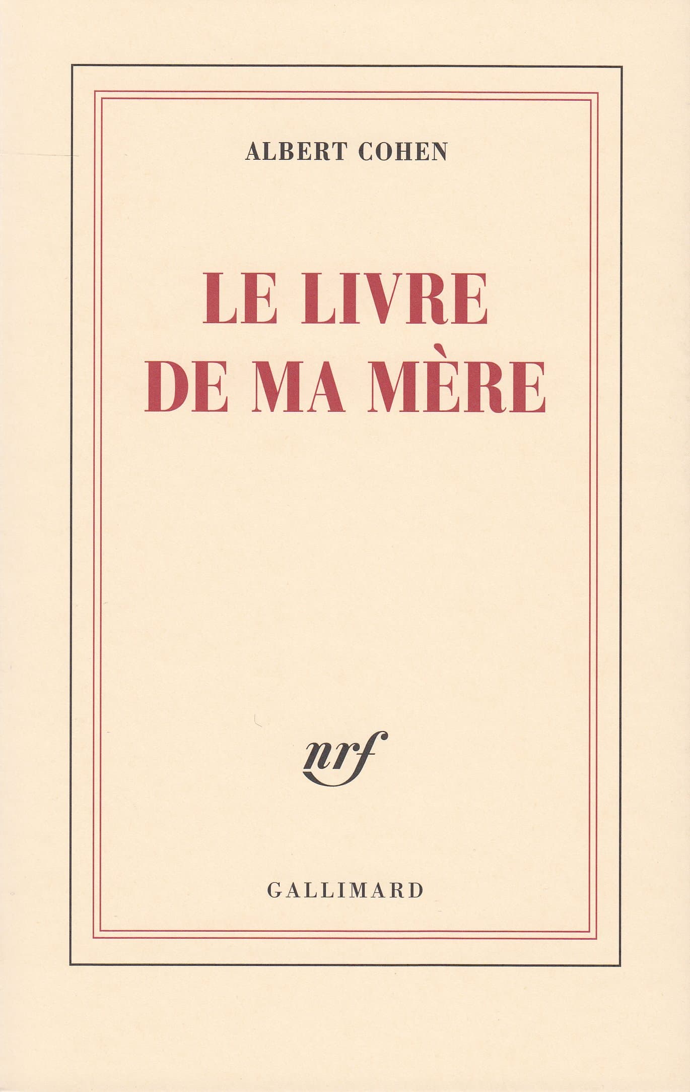 Livre de ma mère